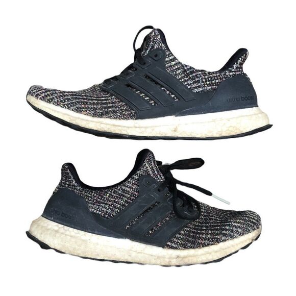 RARE 2018 Adidas Ultra Boost 3.0 Black Carbon Ash Silver Size 8 - Picture 1 of 16